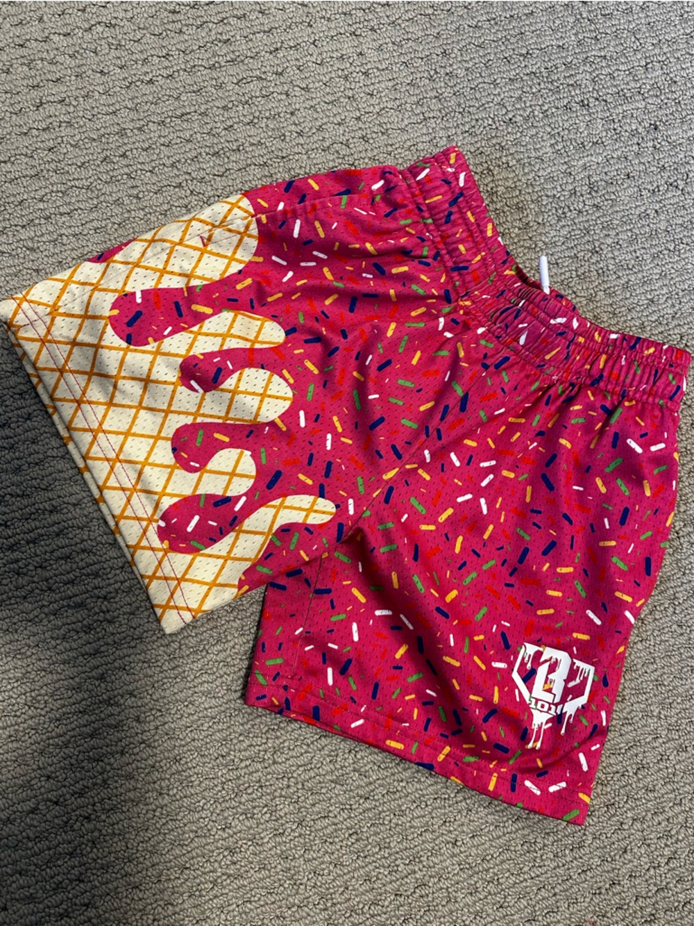 Baseball 101 icecream shorts pink YS